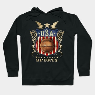 USA Classic vintage Basketball sports logo Hoodie